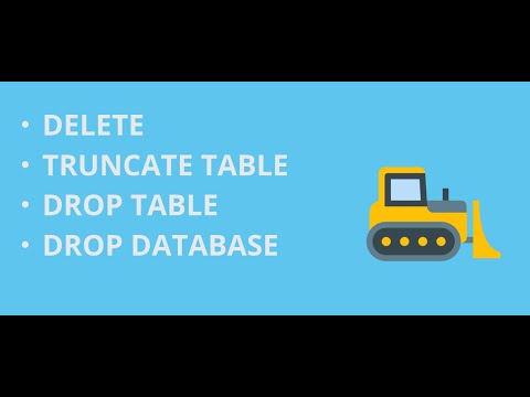 Команды для удаления данных в SQL (delete, truncate table, drop table, drop database)