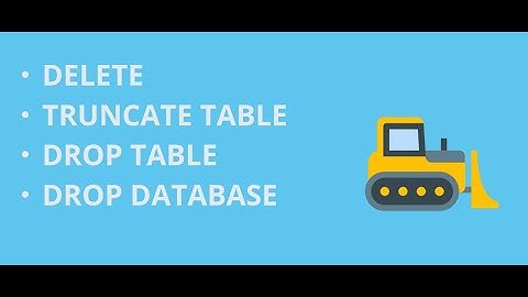 Команды для удаления данных в SQL (delete, truncate table, drop table, drop database)