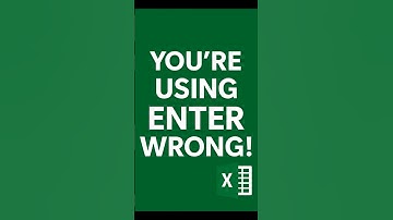 Je gebruikt de ENTER-toets verkeerd in Excel #shorts