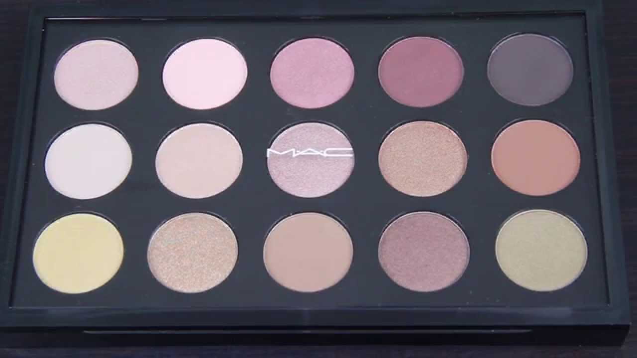 [JFM_LoveBeauty] Mac Eyeshadow 15/ Warm Neutral Swatch | Mac 15色眼影盤試色
