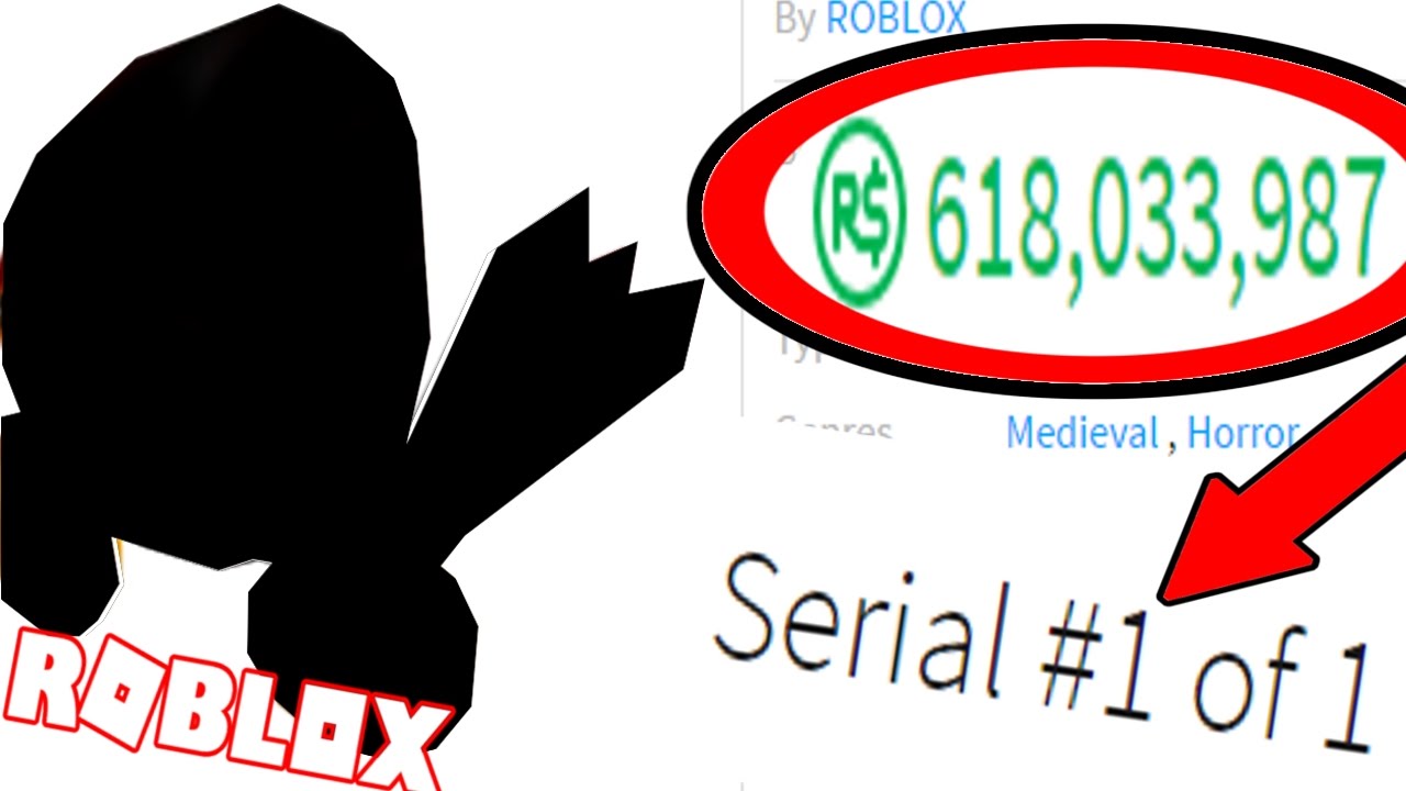 The Most Rare Item In Roblox 1 Of 1 - what is roblox rarest item