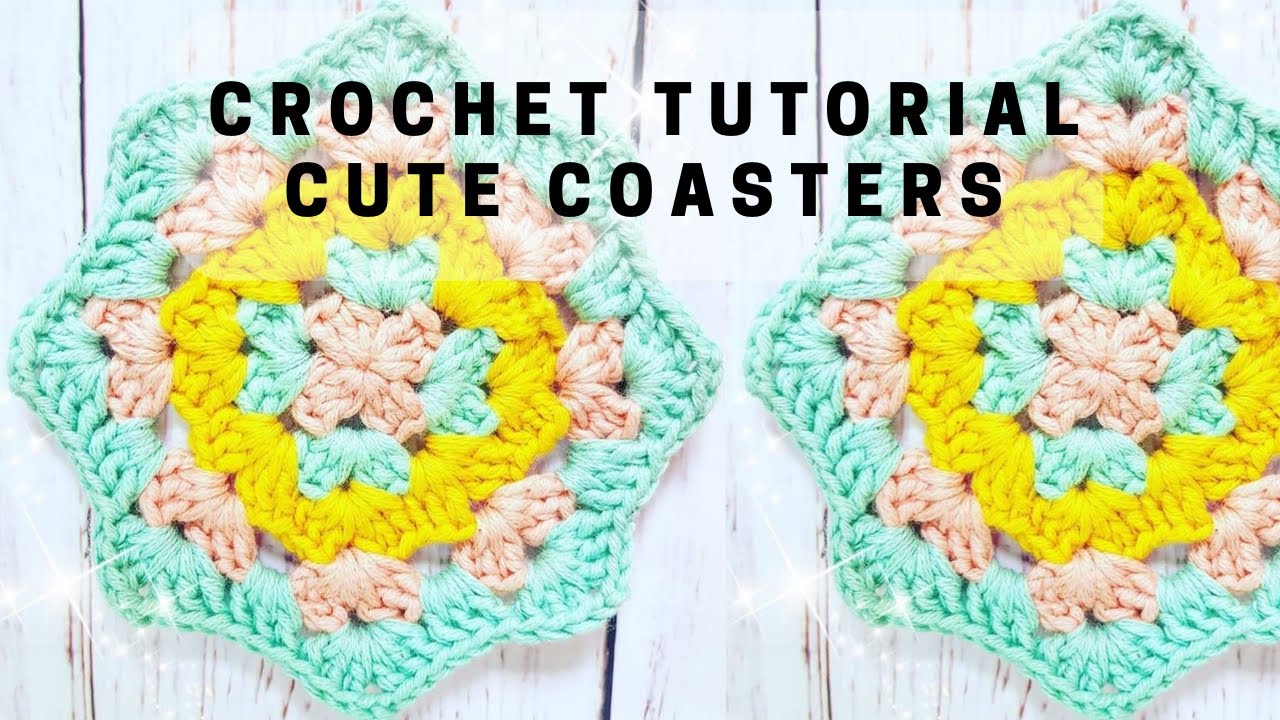 How to crochet a super FAST and EASY crochet coaster - Beginner friendly tutorial by RADCROCHET