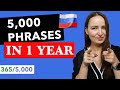 LEARN 5,000 RUSSIAN PHRASES IN 1 YEAR  |  370 /5000