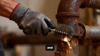 Satisfying Rust Removal on Bathroom Pipes | Deep Cleaning Transformation