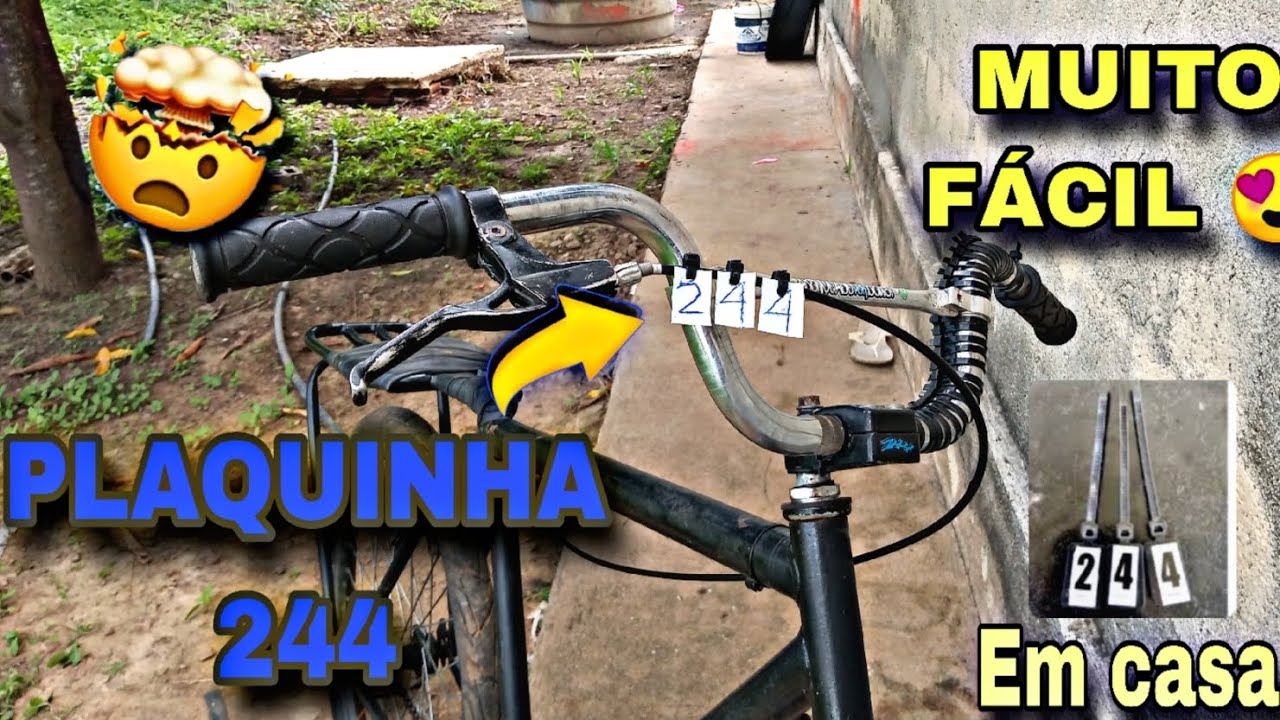 COMO FAZER PLAQUINHA 244 PARA COLOCA NO CANDUITE DA BIKE