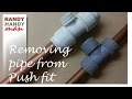 Removing pipe from push fit fittings video How to remove copper pipe from pushfit fittings.