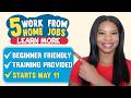 🌟 NEED A REMOTE JOB? 5 Online WFH Jobs | Starts May | Work From Home Jobs 2026