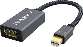 Overview: IVANKY 4K Mini DisplayPort to HDMI Adapter, 4K@30Hz Mini DP to HDMI Adapter, Gold-Plat...