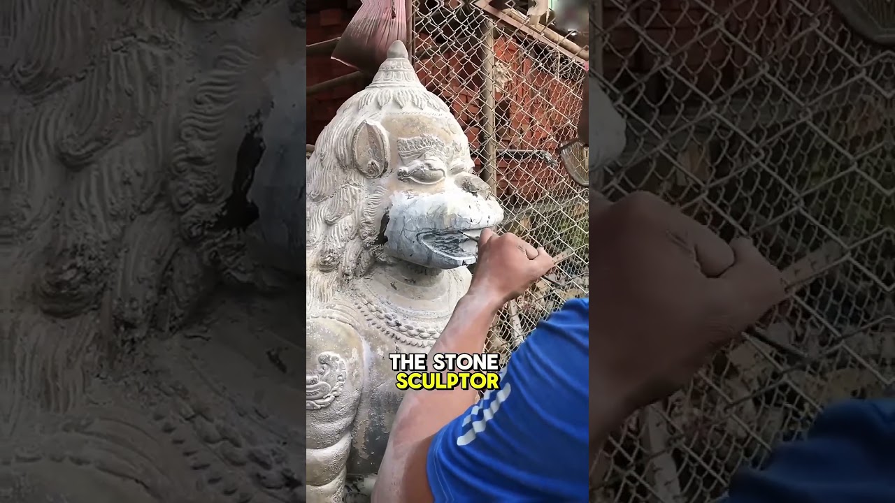 How did this ball go inside the mouth of this statue✅