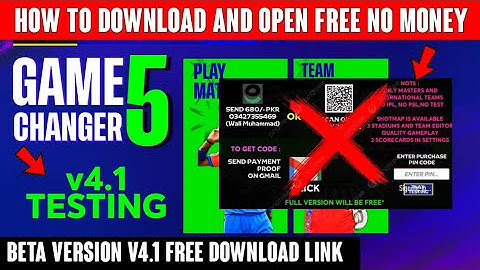 How To Open Free GAME CHANGER 5 V4.1 Testing | Game Changer5 v4.1 TESTING Version Free Purchase Code
