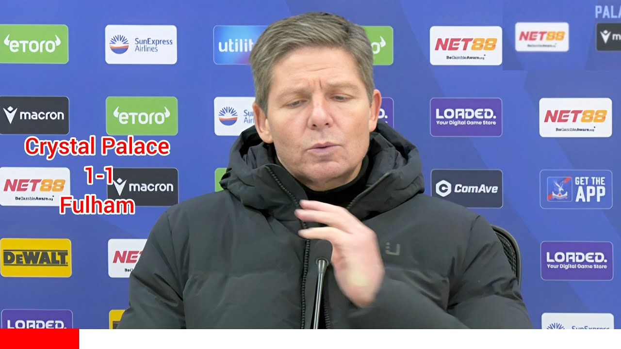 NO, NO, NO, I'M PLEASED WITH THIS POINT TODAY! OLIVER GLASNER WILD RANT ON CRYSTAL PALACE 1-1 FULHAM