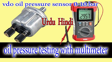 vdo oil pressure sensor 0-10 bar | oil pressure sensor urdu/hindi | electrical professional