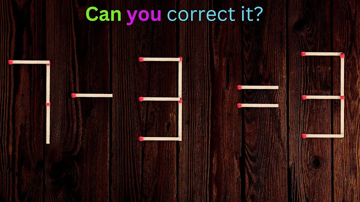 Turn the wrong equation into correct just in 1 move   #puzzle #matches #puzzlegames #mathtricks