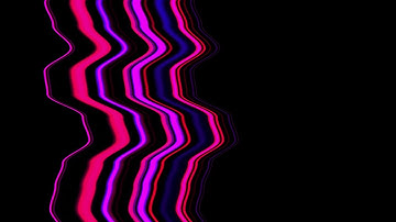 Curvy Distortion Lines - Black Background / Overlay | Free Download