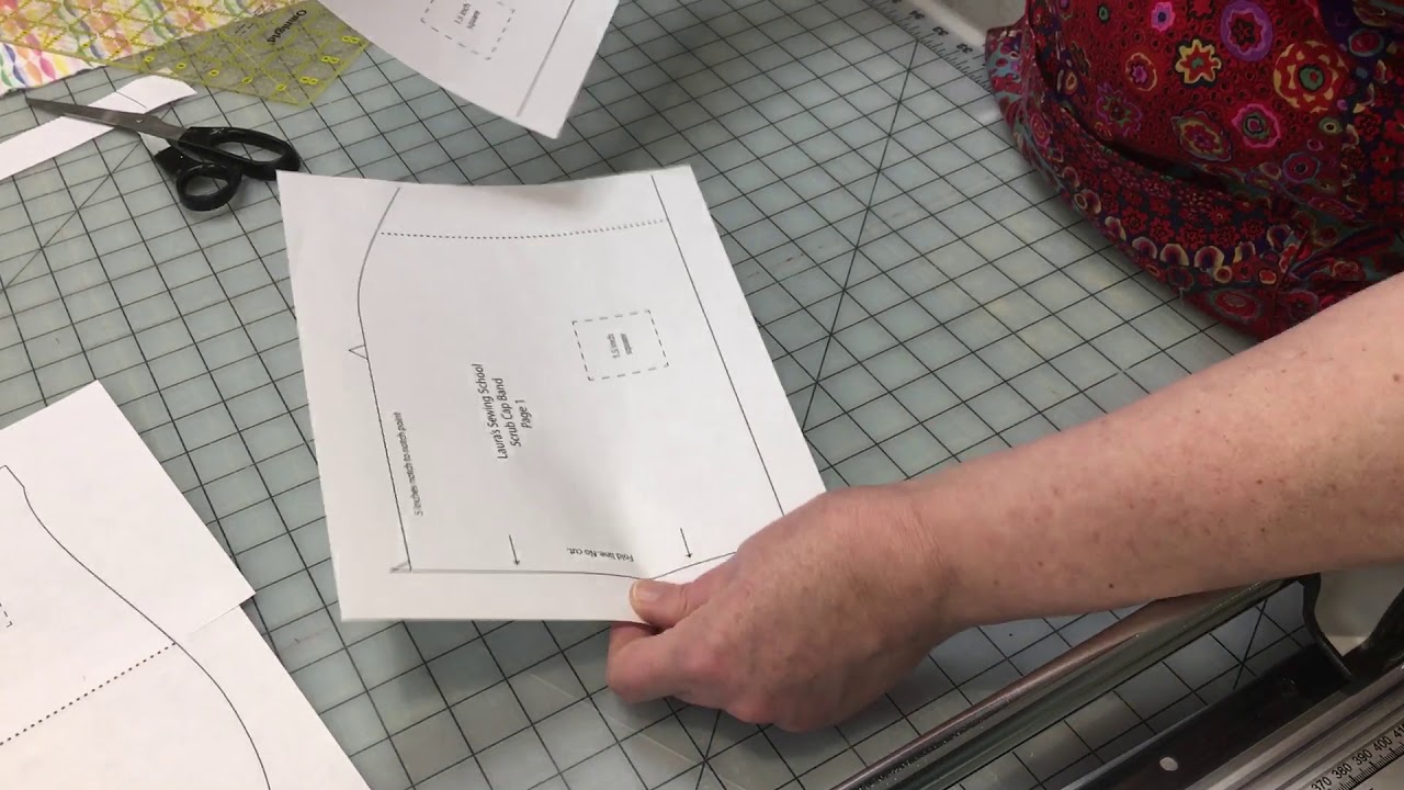 How to tape together Scrub Hat Pattern YouTube