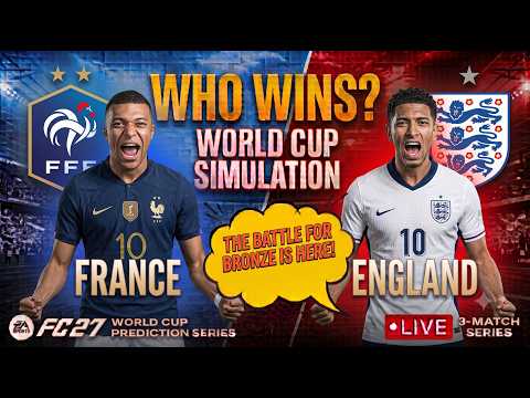 ENGLAND vs FRANCE LIVE! | World Cup 2026 Prediction Series | EA SPORTS FC 26