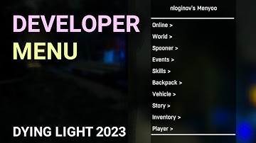 How to install a DEVELOPER MENU: Dying Light