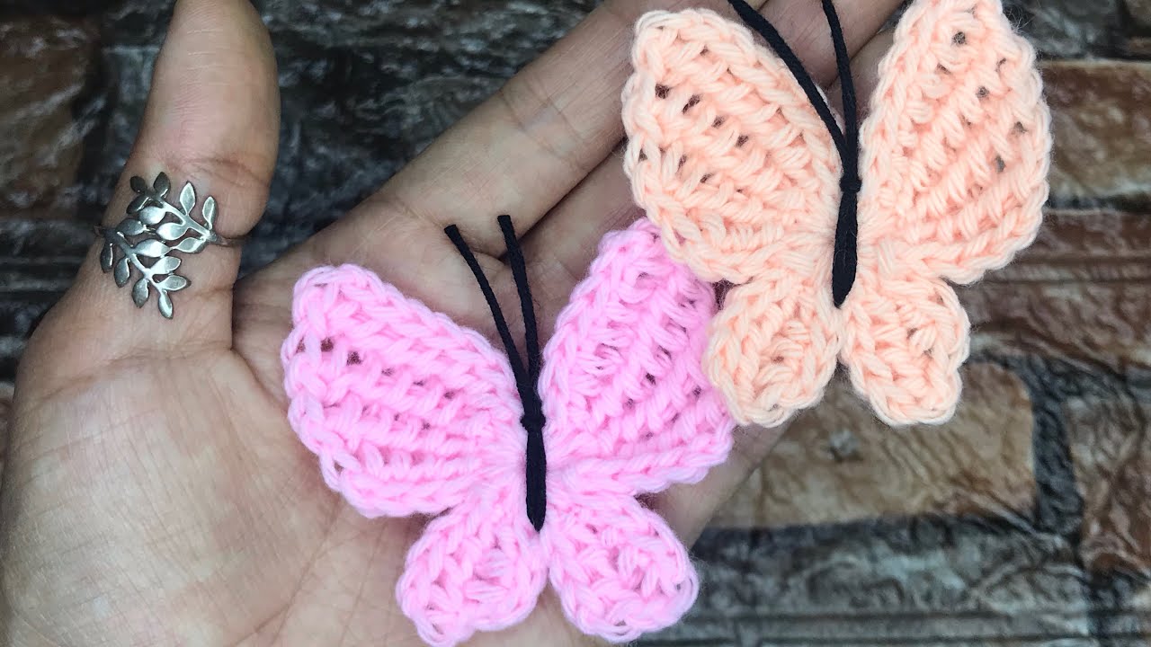 Mariposa 🦋 tejido 🧶 a Crochet adorno