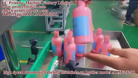 high speed automatic labeling machines on bottles model ALM-21200