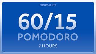 Pomodoro Timer 60/15 | White Noise | 7-Hour Study Timer