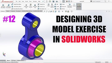solidworks Tutorial: Designing 3D model exercise (12)