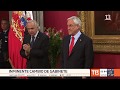 Presidente Piñera pide la renuncia a todo sus ministros