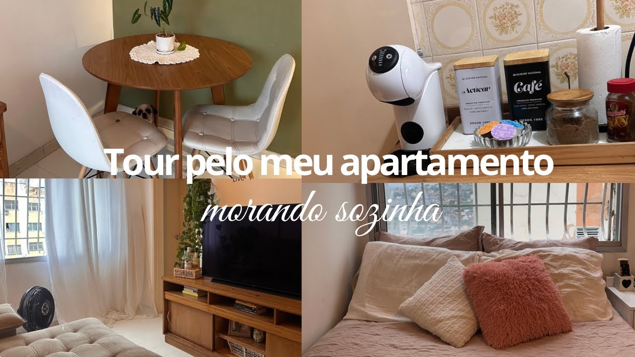 Tour pelo meu apartamento - ATUALIZADO - morando sozinha 