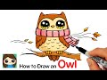 How to Draw an Owl for Fall Easy