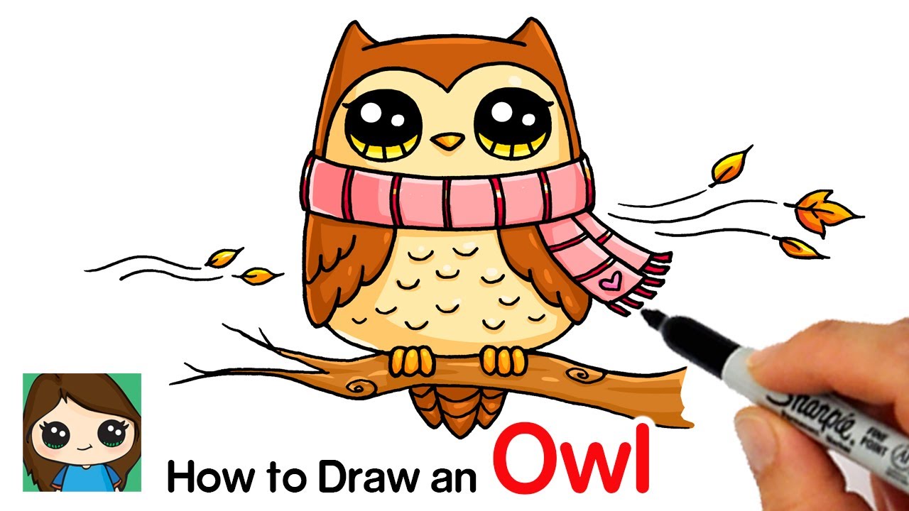 Owl drawing easy 8 | How to draw an Owl simply | Easy drawing tutorials |  step by step drawings - YouTube