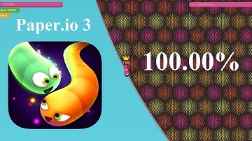 Paper.io 3 Map Control: 100.00% [Epic Worm.io]