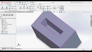 how to use Extrude cut option in solid works