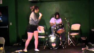 Brooke Chekofsky and Gray Spengler at Laboratory Music 5 Improvisation Festival - voice and drums