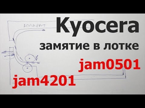 Kyocera M2535dn — замятие бумаги (jam0501, jam4201) в кассете или на регистрации
