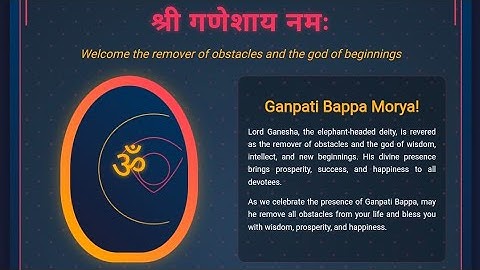 Ganpati Bappa Photo & Creative Design using HTML, CSS & JavaScript | Festive Web Project