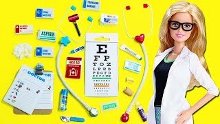 20 DIY Miniature Barbie Doll Doctor Set - Medical Accessories - all in less than 1 minute