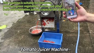 Tomato Juice Extraction Machine #tomatoprocessing #tomatojuice #industrialjuicer