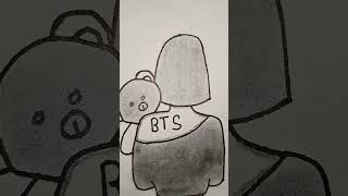 Bts Three Easy Fan Art #part4. #subscribe #bts #drawing #like #btsfanarts #btsshorts #btsarmy
