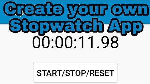 Creating Stopwatch App in Sketchware