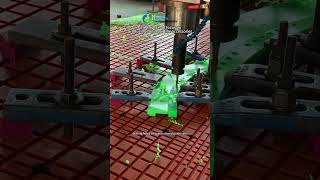CNC Drilling of Green UPE Curved Guide Rails #machine #cncmill #factory #cncsoftware #factoryproduct