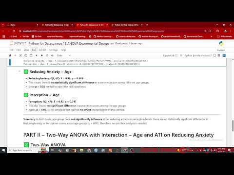 Python for Data Science 13  How to perform 1way and 2way ANOVA