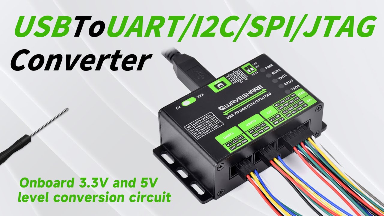 USB TO UART/I2C/SPI/JTAG Converter, Support USB To 2-CH UART, USB To 1