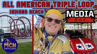 New for 2024 All American Triple Loop at Indiana Beach  Media Day Vlog