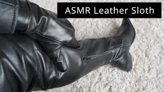 [ASMR] Leather Jacket, Gloves, Pants and Boots (tapping, zipper, squeaky)