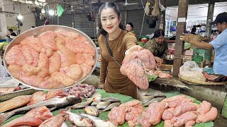 Market show: Mommy chef buy big fish eggs for cooking  Countryside life TV