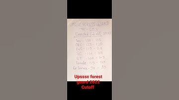 upsssc forest guard expected cutoff 2022 #upssscforestguardexamdate  #cutoff