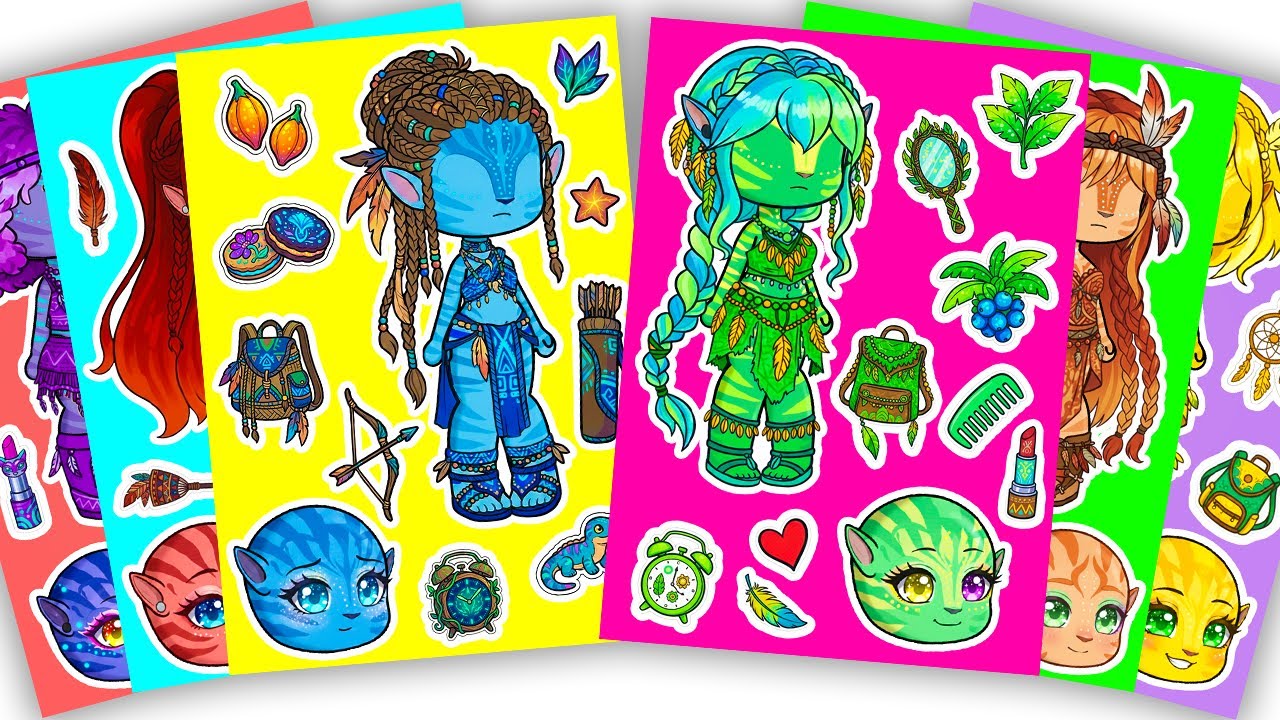 🍀Paper DIY🍀Avatar X Gacha Sticker Book 