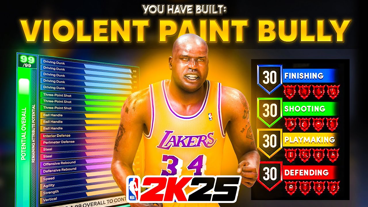 THIS VIOLENT PAINT BULLY is THE META in NBA 2K25 - BEST ALL AROUND POST SCORER BUILD 2K25