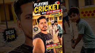 Playing Cricket with Little Brother 🏏 | Choupal Cricket | Village Life Vlog | Daily Vlogs ✨