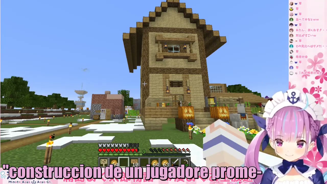 Aqua vs Shion en Minecraft [Sub español] [Hololive] [Vtuber]