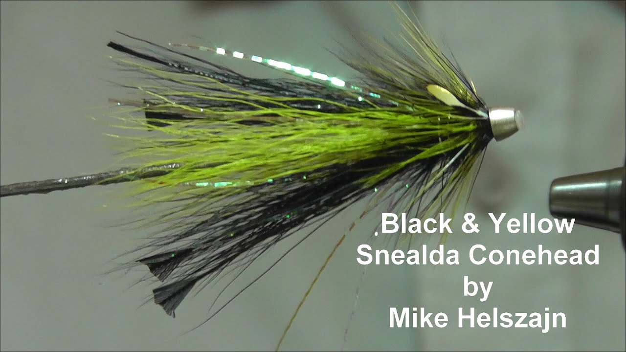 Tying a Yellow & Black Snealda Conehead YouTube
